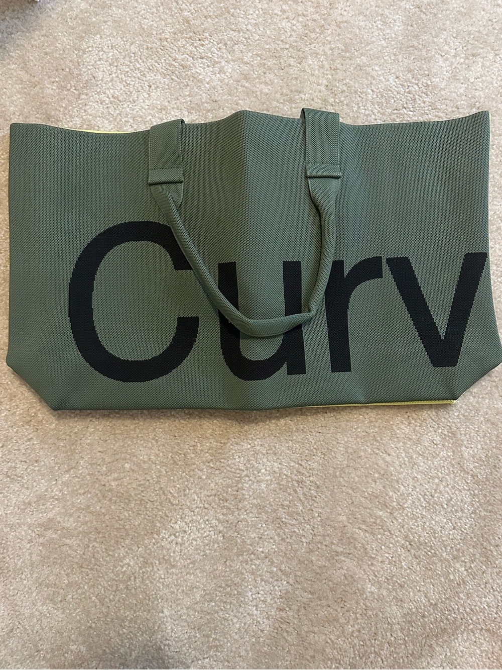 Curves by Sean Brown Two-Tone Tote (Olive/Lime)